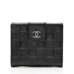 Chanel Vintage Embossed Lambskin Lucky Symbols French Purse Wallet
